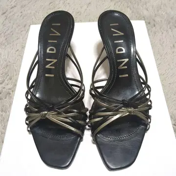 INDIVI 블랙 뮬 가죽 여성용 새상품급 M
