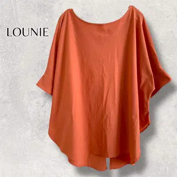 LOUNIE 루니 백 슬릿 티셔츠 상의 루즈한 실루엣