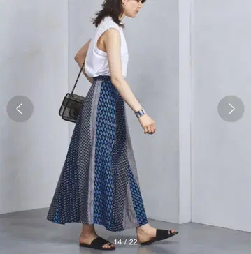 유나이티드 애로우즈 UWSC 멀티 프린트 랩스커트 36