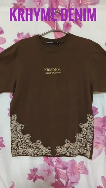 KRHYME DENIM 크라이 데님 티셔츠 페이즐리 무늬