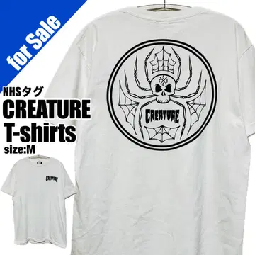 NHS 택 CREATURE 스파이더 스컬 티셔츠 M 멕시코제