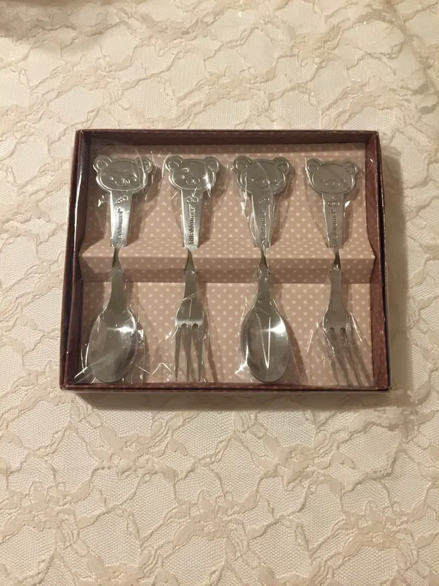 Vintage Rilakkuma Spoon and Fork Set