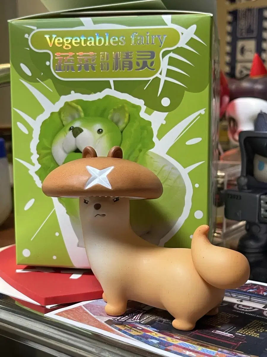 Art Toy Vegetable Family Mushroom Weasel