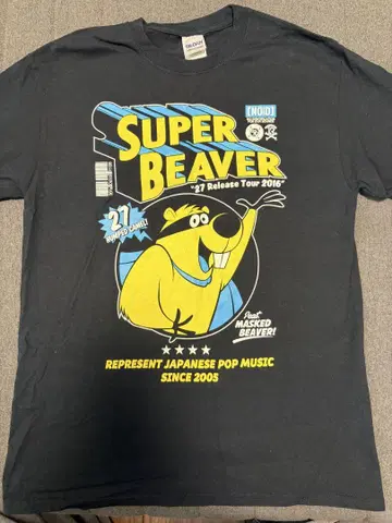 SUPER BEAVER 투어 티셔츠 M 사이즈 블랙