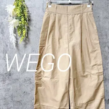 위고 치노 턱 와이드 팬츠 치노 팬츠 하이 웨스트 캐주얼
