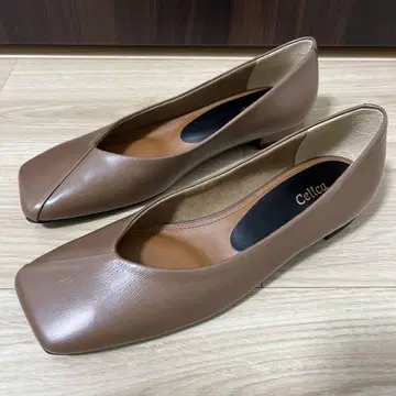 미사용 새상품! Celica 천연 가죽 일본제 플랫 슈즈 24cm