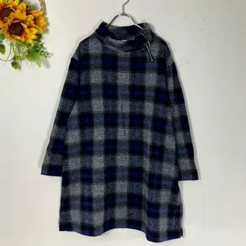 Goiden Bear 긴팔 튜닉 사이즈 LL 블루 계열 체크 코스기