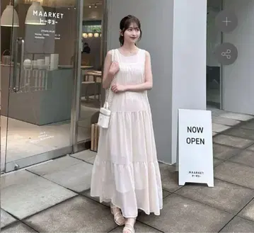 티어드 쉬폰 롱 원피스 holidayandholiday