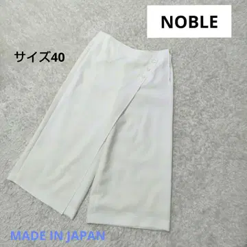 NOBLE 노블 워셔블 랩 와이드 팬츠 화이트