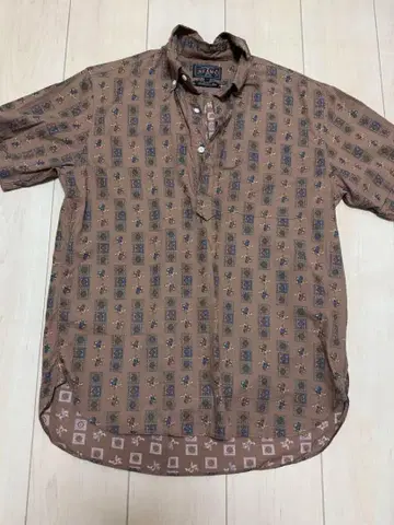 BEAMS 반팔 셔츠 브라운 S Made in Japan
