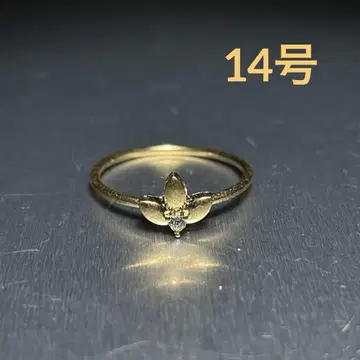 빈티지 패션 반지 골드 14호 꽃 모티브