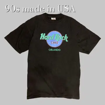 90s USA제 Hard Rock Cafe T 네온 컬러 싱글 스티치