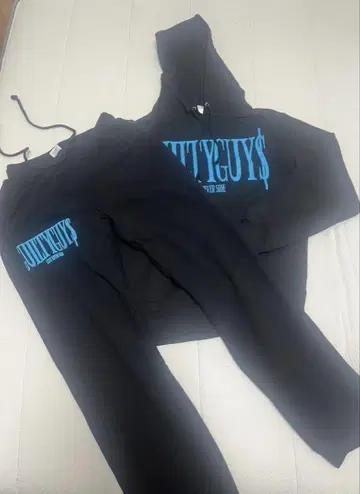 guiltyguys 셋업 상하의 S 블랙 로고 블루