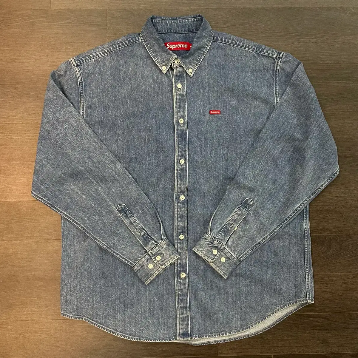 SUPREME | 슈프림 [M] Supreme Small Box Denim Shirt Washed Indigo