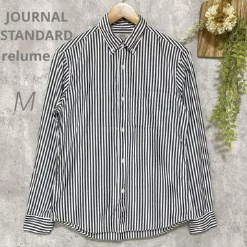 저널 스탠다드 셔츠 버튼 다운 스트라이프 면100% M