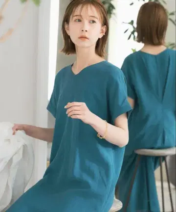 미사용 린넨 혼방 코쿤 원피스 어반 리서치