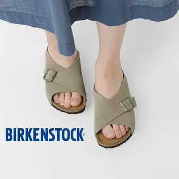 BIRKENSTOCK 버켄스탁 스웨이드 가죽 플랫 샌들