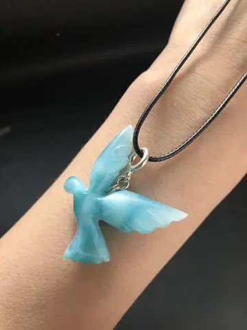 라리마 파랑 새 펜던트