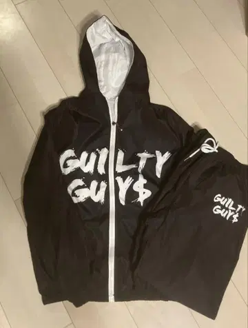 guilty guys 나일론 셋업 상의 S 하의 M 블랙