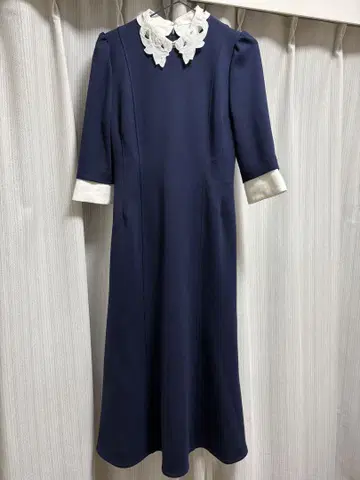 CELFORD 자수 칼라 분또 원피스