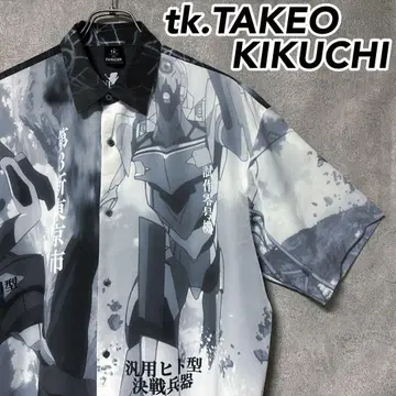 tk.TAKEO KIKUCHI EVANGELION 콜라보 반팔 셔츠