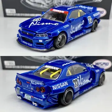 TSM 1/64 닛산 스카이라인 BNR34 가도 하우스 Nismo 파랑