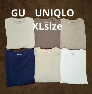 XL GU 유니클로 반팔 티셔츠 셔츠 6장 + 덤 1장 배송비 포함