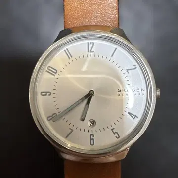 SKAGEN 스카겐 손목시계 남성용 화이트 브라운