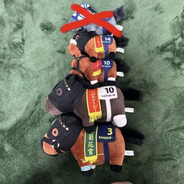 경주마 봉제 인형 4마리