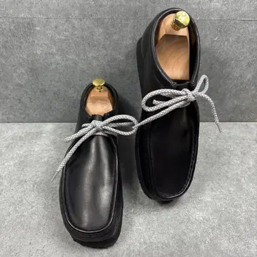 클락스 왈라비 가죽 26 블랙 가죽 신발
