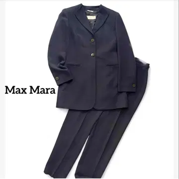 Max Mara 실버 택 셋업 네이비 36 자켓 & 팬츠