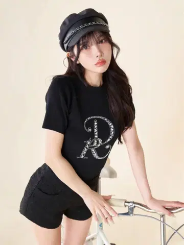 Darich 비쥬 DR 니트탑 BLK