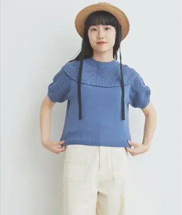 뷔르데사봉 니트 반팔 상의