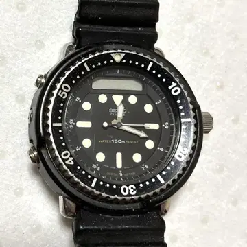 세이코 다이버 워치 블랙 손목시계 H558 - 5000