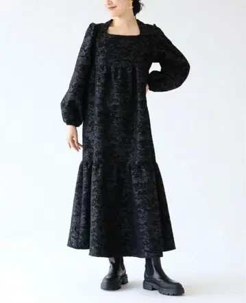 RayBEAMS RBS / 자카드 스퀘어 넥 원피스 0 사이즈