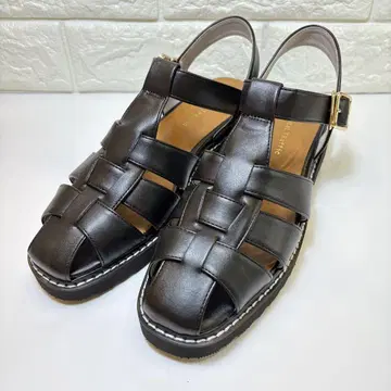 (새상품)Oriental Traffic 구르카 샌들 블랙 23.5cm