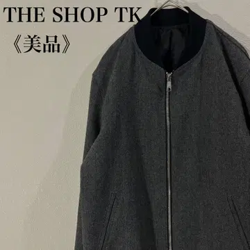 새상품급 더 샵 티케이 헤링본 자켓 풀 집업 자켓