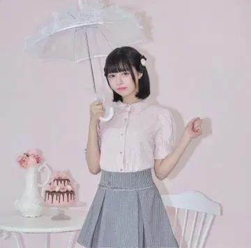 멜티 블라우스 핑크