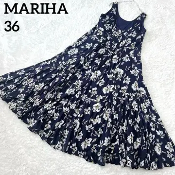 MARIHA 마리하 바다의 달빛 드레스 꽃무늬 원피스 네이비 36 이에나
