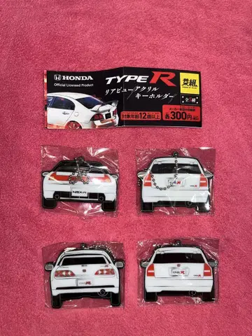혼다 Type R 리어 뷰 아크릴 키링 4개 세트