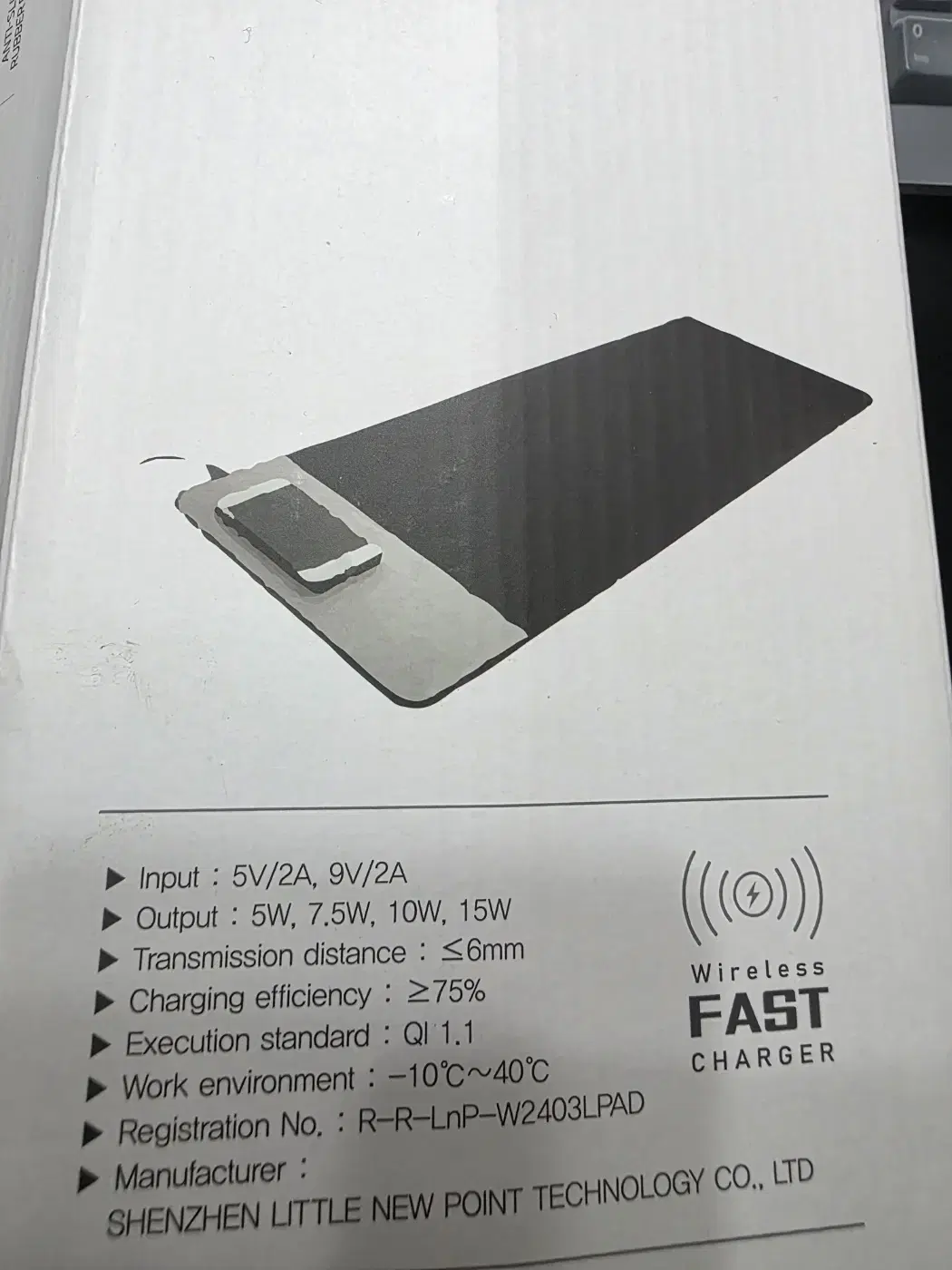 Fast Wireless Charging Keyboard Pad Extended Mouse Pad