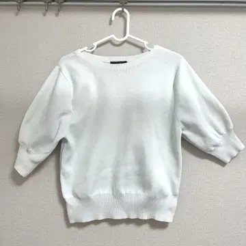 UNITED ARROWS 반팔 니트 화이트