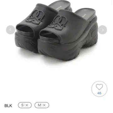 SNIDEL 힐 빵바 샌들 블랙 아이보리