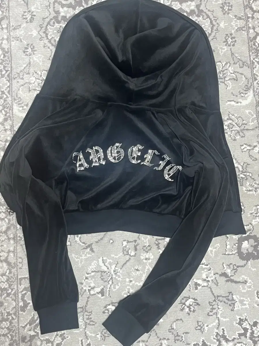 Cubic Velvet Hoodie Zip-Up y2k Onee Gyaru Bi Gyaru Pinter Color