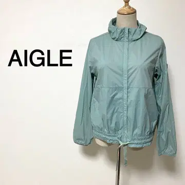 AIGLE 1853 아이스 그린 컬러 집업 나일론 자켓