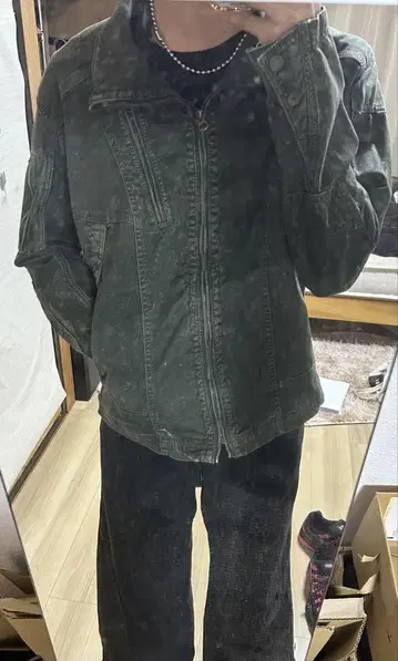 워크 자켓 구제 의류 빈티지 카키