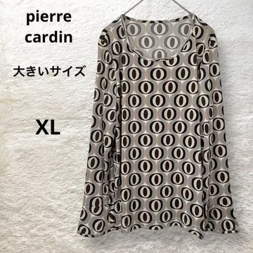 피에르 가르뎅 빅 사이즈 플레어 슬리브 티셔츠 기하학 패턴 XL