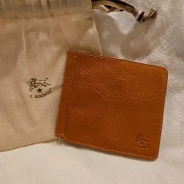 IL BISONTE 두겹 머니 클립 브라운