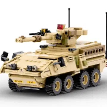 레고 블록 호환 M1128 스트라이커 MGS 탱크 보병 전투 차량