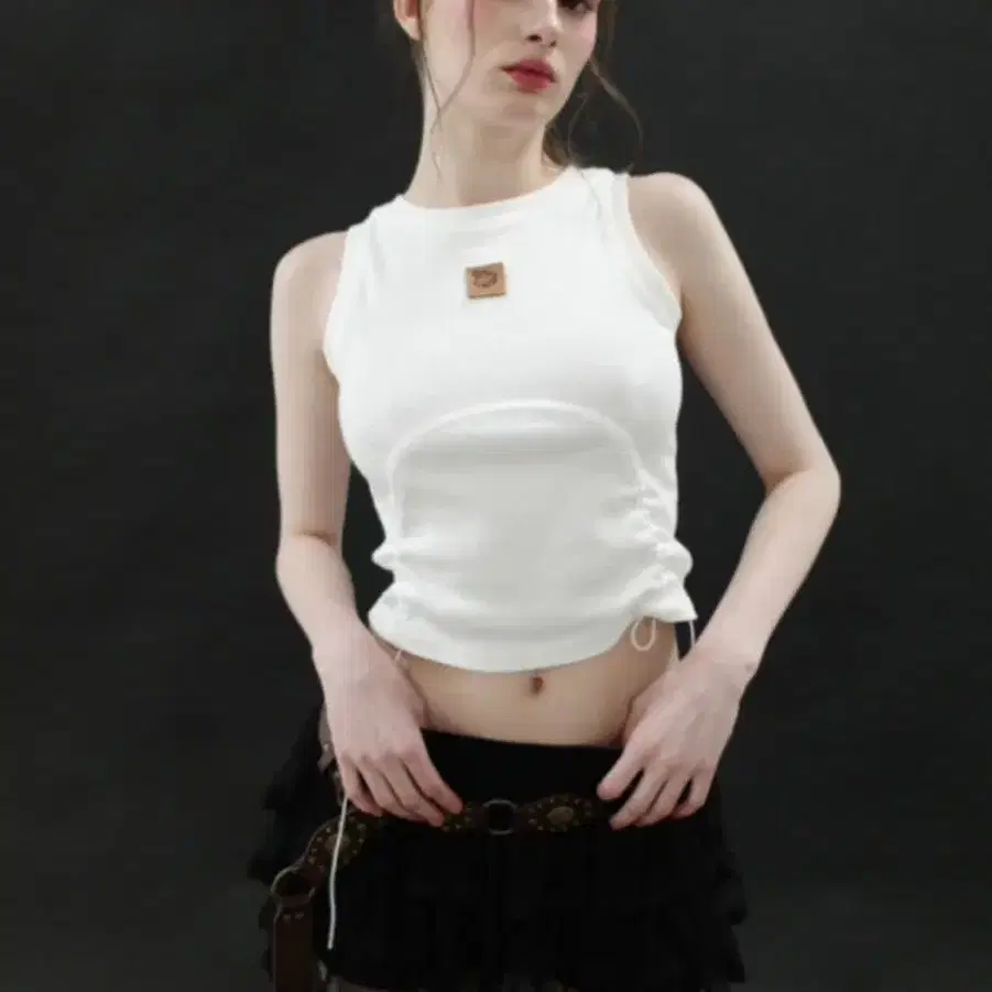 Dryrose Dorothy Shirred Top Gray on Bunjang Global Site.